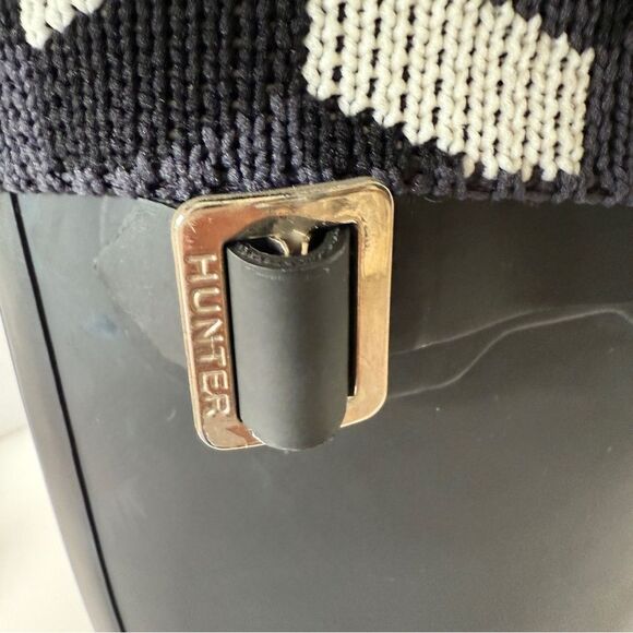 Hunter Womens Original Black Matte Tall Rain Boots With Boots Socks Size 5 - Picture 4 of 7